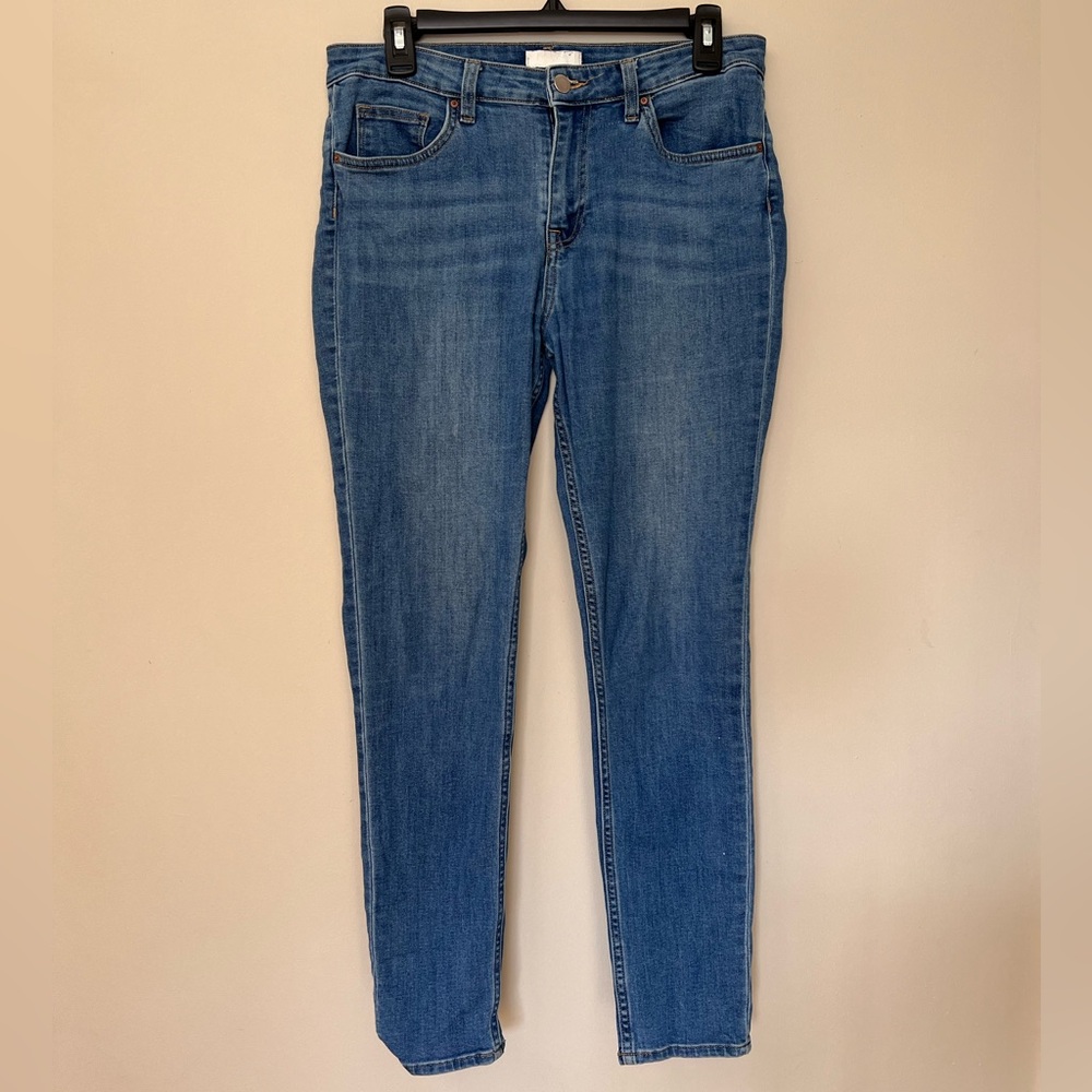 H&M High Rise Slim Straight Blue Jeans Size 10P